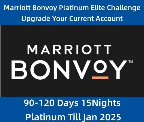 Marriott Bonvoy Platinum 15 Nights Challenge till 2026, Immediate 90 Day